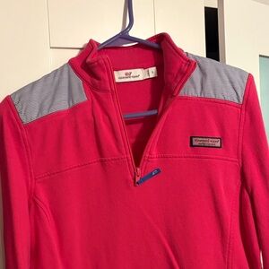Vineyard Vines Fuchsia Quarter zip GUC, size small